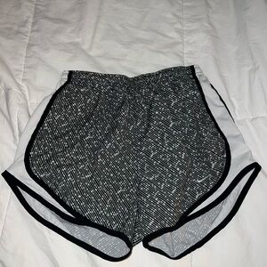 Nike Women's Black and White Athletic Shorts